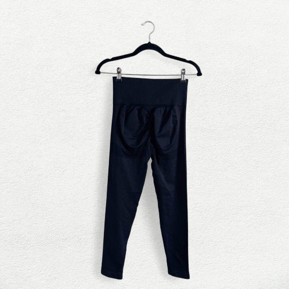 Ruched Bottom Leggings in Black